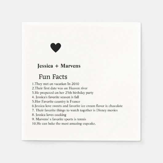 Minimale scriptfeesten bruiloft servetten (Voorkant)