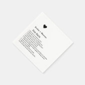 Minimale scriptfeesten bruiloft servetten (Hoek)