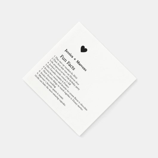 Minimale scriptfeesten bruiloft servetten (Hoek)