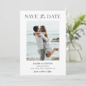 Minimale scriptfoto save the date (Staand voorkant)