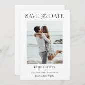 Minimale scriptfoto save the date (Voorkant / Achterkant)