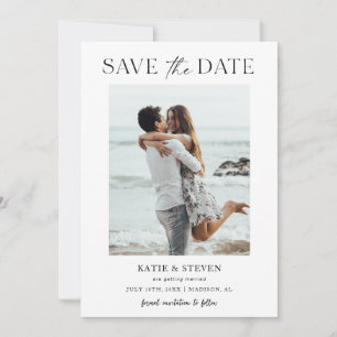 Minimale scriptfoto save the date