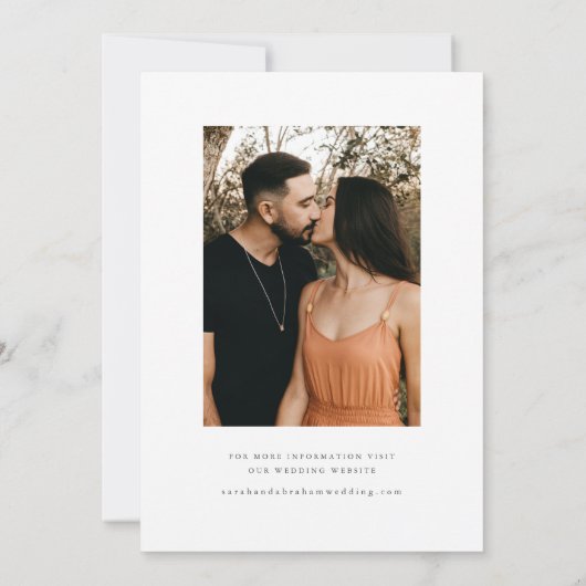 Minimale scriptfoto save the date (Achterkant)