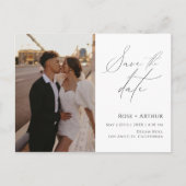 Minimale scriptfoto slaat de datum op briefkaart (Voorkant)