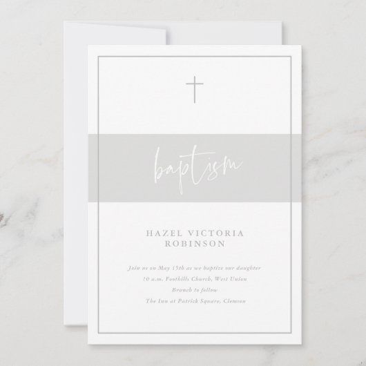 Minimale scriptfunctie voor religieuze baptisme kaart (Voorkant)