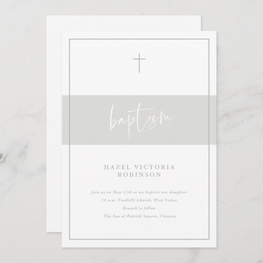 Minimale scriptfunctie voor religieuze baptisme kaart (Voorkant / Achterkant)