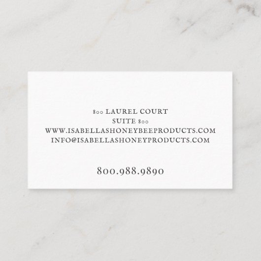 Minimale scripthandtekening Skincare-producten Visitekaartje (Achterkant)