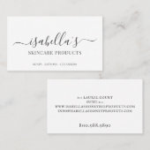 Minimale scripthandtekening Skincare-producten Visitekaartje (Voorkant / Achterkant)