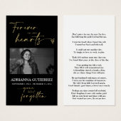 Minimale scriptherdenkingsfotosympathie Kaart gebe (Voorkant /achterkant)