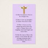 Minimale scriptherfst Bladwijzer Visitekaartje (Achterkant)