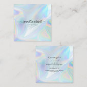 Minimale scriptholografische schoonheidsmachine vierkante visitekaartje (Voorkant / Achterkant)