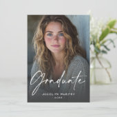 Minimale scriptie foto aankondiging (Staand voorkant)