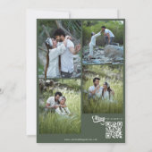 Minimale scriptie trouwuitnodiging kaart (Achterkant)