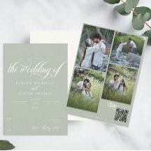 Minimale scriptie trouwuitnodiging