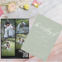 Minimale scriptie trouwuitnodiging