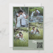 Minimale scriptie trouwuitnodiging kaart (Achterkant)