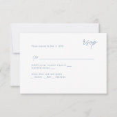 Minimale scriptie van stoffige blauwe RSVP (Voorkant)