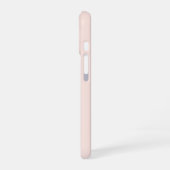 Minimale scriptkalligrafie Blush Pink iPhone 16 Hoesje (Linkerkant)