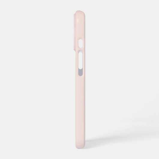 Minimale scriptkalligrafie Blush Pink iPhone 16 Hoesje (Linkerkant)