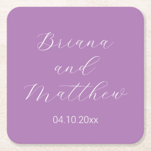 Minimale scriptkalligrafie lavender Weddenschap Kartonnen Onderzetters