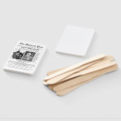 Minimale scriptkrant bruiloft met datum handwaaier (Niet-gemonteerd)