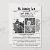 Minimale scriptkrant bruiloft met datum kaart (Voorkant)