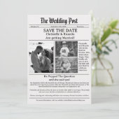 Minimale scriptkrant bruiloft met datum kaart (Staand voorkant)