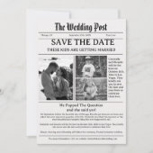 Minimale scriptkrant bruiloft met datum kaart (Voorkant)