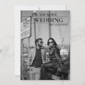 Minimale scriptkrant bruiloft met datum kaart (Voorkant)