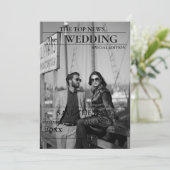 Minimale scriptkrant bruiloft met datum kaart (Staand voorkant)