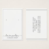 Minimale scriptnaam Typografie-rand Visitekaartje (Voorkant /achterkant)