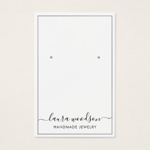 Minimale scriptnaam Typografie-rand Visitekaartje