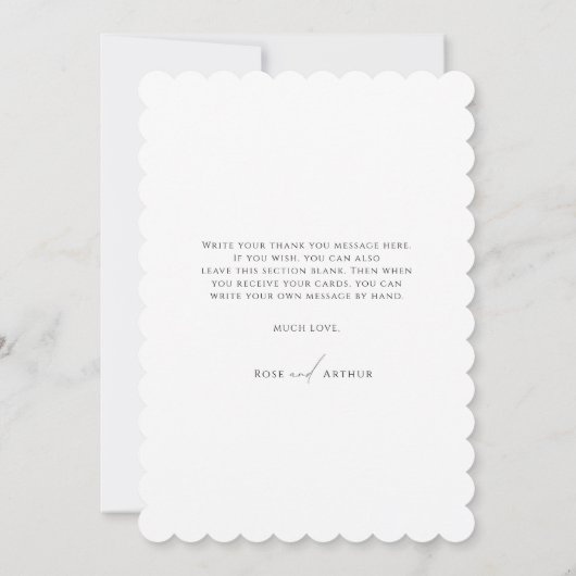 Minimale scriptplatte foto met dank aan uw kaart (Achterkant)