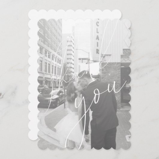 Minimale scriptplatte foto met dank aan uw kaart (Voorkant / Achterkant)