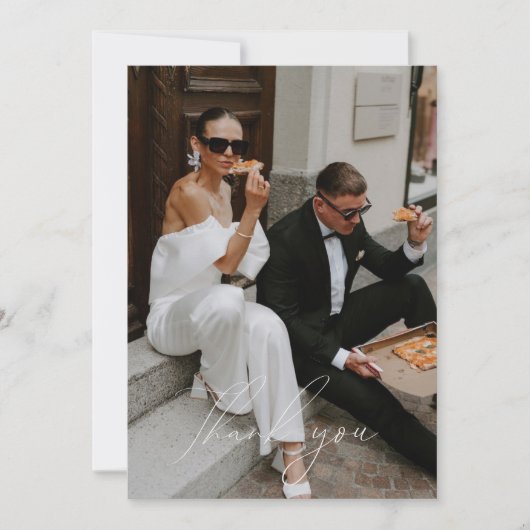 Minimale scriptplatte foto met dank aan uw kaart (Voorkant)