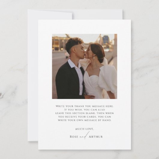 Minimale scriptplatte foto met dank aan uw kaart (Achterkant)