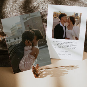 Minimale scriptplatte foto met dank aan uw kaart