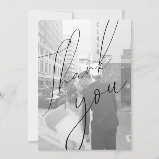 Minimale scriptplatte foto met dank aan uw kaart (Voorkant)