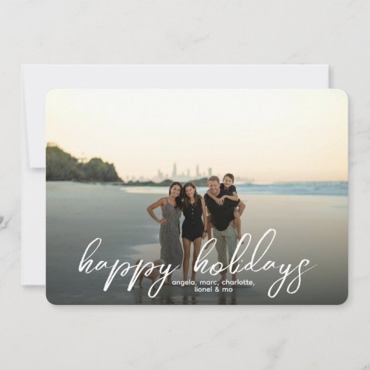 Minimale scriptserie Kerstmis Feestdagenkaart (Voorkant)