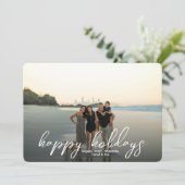 Minimale scriptserie Kerstmis Feestdagenkaart (Staand voorkant)