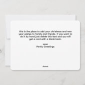 Minimale scriptserie Kerstmis Feestdagenkaart (Achterkant)