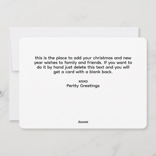 Minimale scriptserie Kerstmis Feestdagenkaart (Achterkant)