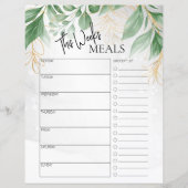 Minimale scripttekst van het afvul Weekly Meal Pla (Voorkant)