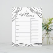 Minimale scripttekst Wekelijks Meal Planner (Staand voorkant)
