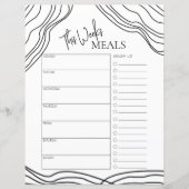 Minimale scripttekst Wekelijks Meal Planner (Voorkant)