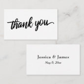 Minimale scripttypografie Bedankt voor het invoege Informatiekaartje (Voorkant / Achterkant)