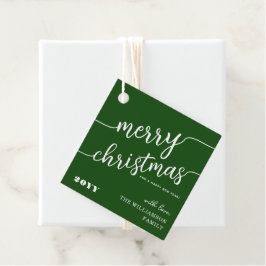Minimale scripttypografie Merry Kerstchic Bedankjes Labels