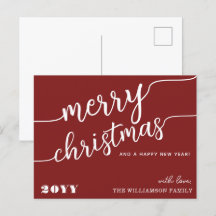 Minimale scripttypografie Merry Kerstchic