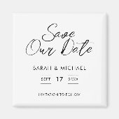 Minimale scriptweduwen sparen de datum magneet (Voorkant)