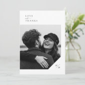 Minimale scriptweduwfoto bedankkaart (Staand voorkant)